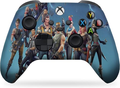 وحدة تحكم DreamController Fortnight Blue المخصصة X-box لاسلكية متوافقة مع X-box One/X-box Series X/S مخصصة بفخر في الولايات المتحدة الأمريكية مع طباعة HYDRO-DIP الدائمة (ليست مجرد جلد) in Kuwait