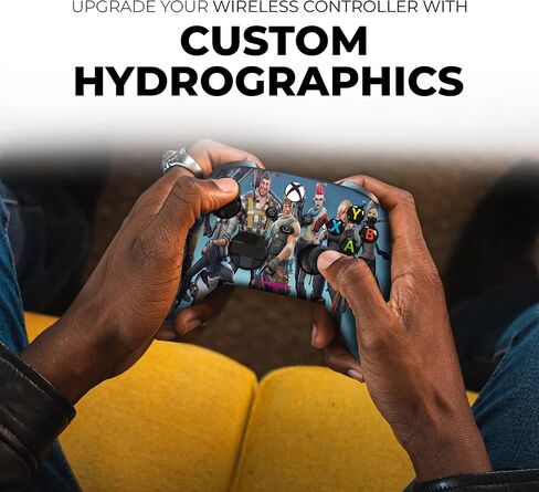 وحدة تحكم DreamController Fortnight Blue المخصصة X-box لاسلكية متوافقة مع X-box One/X-box Series X/S مخصصة بفخر في الولايات المتحدة الأمريكية مع طباعة HYDRO-DIP الدائمة (ليست مجرد جلد) in Kuwait