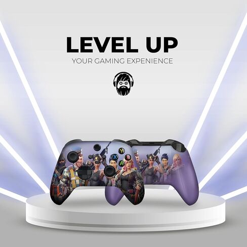 وحدة تحكم DreamController Fortnight Blue المخصصة X-box لاسلكية متوافقة مع X-box One/X-box Series X/S مخصصة بفخر في الولايات المتحدة الأمريكية مع طباعة HYDRO-DIP الدائمة (ليست مجرد جلد) in Kuwait