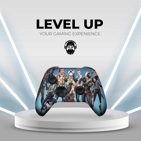 وحدة تحكم DreamController Fortnight Blue المخصصة X-box لاسلكية متوافقة مع X-box One/X-box Series X/S مخصصة بفخر في الولايات المتحدة الأمريكية مع طباعة HYDRO-DIP الدائمة (ليست مجرد جلد) in Kuwait