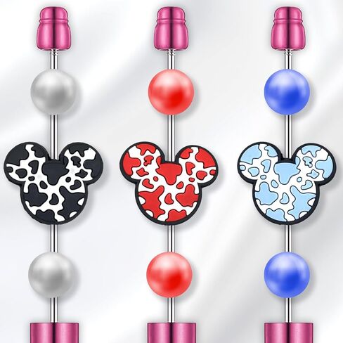 Cartoon Focal Beads for Pens, Silicone Focal Beads Bulk for Bead Pens Keychain Bracelet Jewelry Making (18Pcs Cartoon) in Saudi Arabia