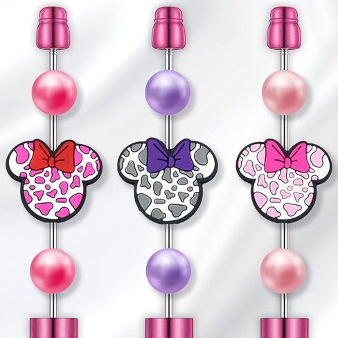 Cartoon Focal Beads for Pens, Silicone Focal Beads Bulk for Bead Pens Keychain Bracelet Jewelry Making (18Pcs Cartoon) in Saudi Arabia