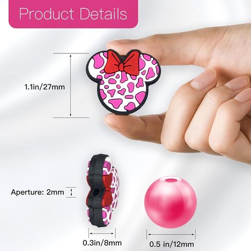 Cartoon Focal Beads for Pens, Silicone Focal Beads Bulk for Bead Pens Keychain Bracelet Jewelry Making (18Pcs Cartoon) in Saudi Arabia