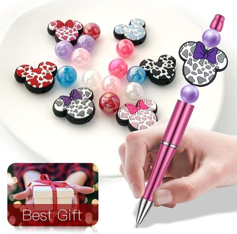 Cartoon Focal Beads for Pens, Silicone Focal Beads Bulk for Bead Pens Keychain Bracelet Jewelry Making (18Pcs Cartoon) in Saudi Arabia