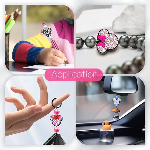 Cartoon Focal Beads for Pens, Silicone Focal Beads Bulk for Bead Pens Keychain Bracelet Jewelry Making (18Pcs Cartoon) in Saudi Arabia