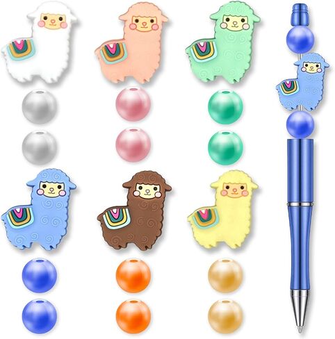 Cartoon Focal Beads for Pens, Silicone Focal Beads Bulk for Bead Pens Keychain Bracelet Jewelry Making (18Pcs Cartoon) in Saudi Arabia