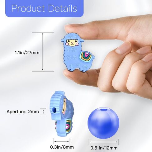 Cartoon Focal Beads for Pens, Silicone Focal Beads Bulk for Bead Pens Keychain Bracelet Jewelry Making (18Pcs Cartoon) in Saudi Arabia
