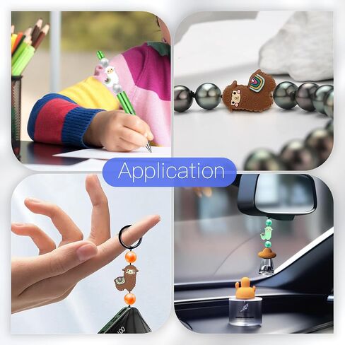 Cartoon Focal Beads for Pens, Silicone Focal Beads Bulk for Bead Pens Keychain Bracelet Jewelry Making (18Pcs Cartoon) in Saudi Arabia