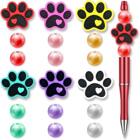 Cartoon Focal Beads for Pens, Silicone Focal Beads Bulk for Bead Pens Keychain Bracelet Jewelry Making (18Pcs Cartoon) in Saudi Arabia