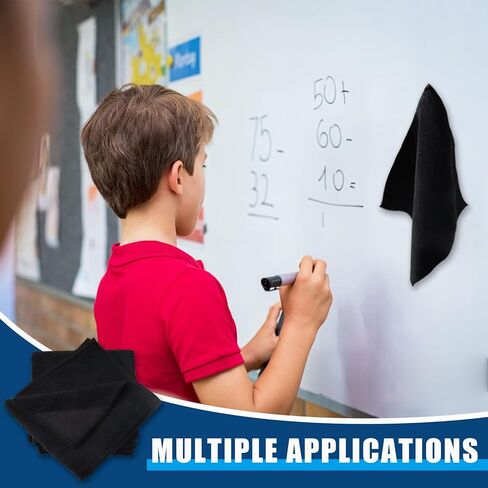 6 قطع من قماش التنظيف المغناطيسي، ممحاة جافة، منشفة مسح جافة من الألياف الدقيقة، قابلة للغسل، قماش تنظيف السبورة البيضاء، ممحاة سبورة جافة للفصول الدراسية، مكتب المطبخ المنزلي (رمادي، 10 × 10 بوصة) in Kuwait