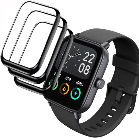 [3-Pack] Full Coverage 3D Screen Protector Compatible For MILOUZ IDW19, IDW13 1.8" of Woneligo, Faweio, Amzhero, TOOBUR, VRPEFIT, Konitee, Gydom, Fitpolo TMHAI IDW15 1.8" Smart Watch in Saudi Arabia