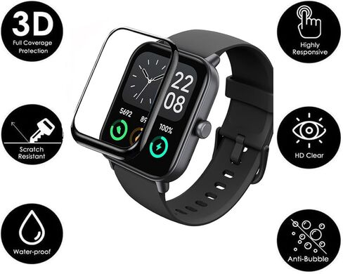 [3-Pack] Full Coverage 3D Screen Protector Compatible For MILOUZ IDW19, IDW13 1.8" of Woneligo, Faweio, Amzhero, TOOBUR, VRPEFIT, Konitee, Gydom, Fitpolo TMHAI IDW15 1.8" Smart Watch in Saudi Arabia