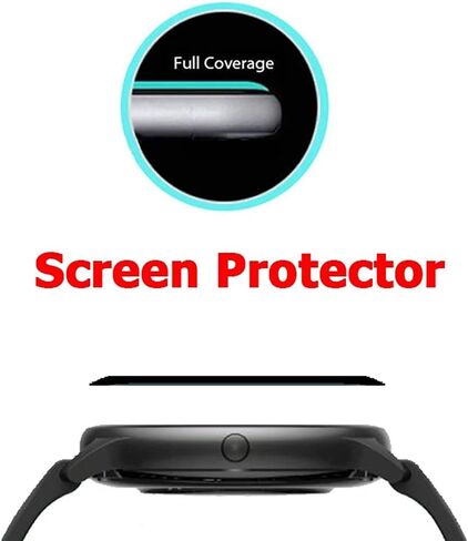 [3-Pack] Full Coverage 3D Screen Protector Compatible For MILOUZ IDW19, IDW13 1.8" of Woneligo, Faweio, Amzhero, TOOBUR, VRPEFIT, Konitee, Gydom, Fitpolo TMHAI IDW15 1.8" Smart Watch in Saudi Arabia