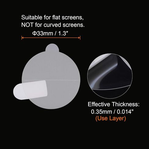 5pcs Watch Glass Screen Protectors 33mm Anti-Blue Light TPU Anti-Scratch Waterproof Universal Round Smartwatch Screen Protective Film Protector in Saudi Arabia