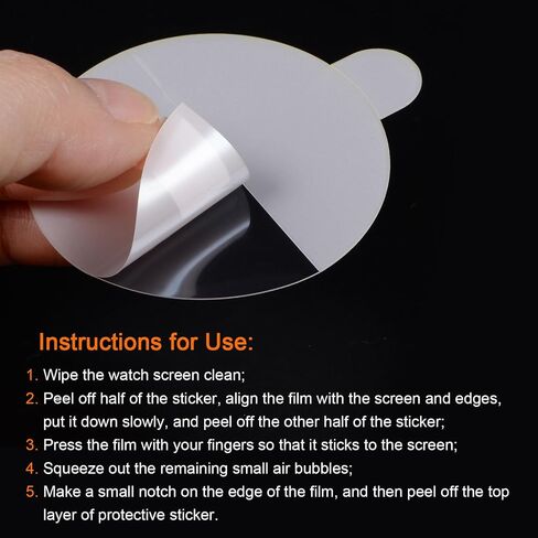 5pcs Watch Glass Screen Protectors 33mm Anti-Blue Light TPU Anti-Scratch Waterproof Universal Round Smartwatch Screen Protective Film Protector in Saudi Arabia