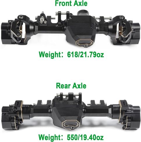 TRX4 Brass Axle Housing 1168g Brass Front Rear Black Axle Housing with TRX4 Brass Weights for 1/10 RC Crawler Bronco Defender TRX4 Upgrades Accessories 8241 8242 in Saudi Arabia
