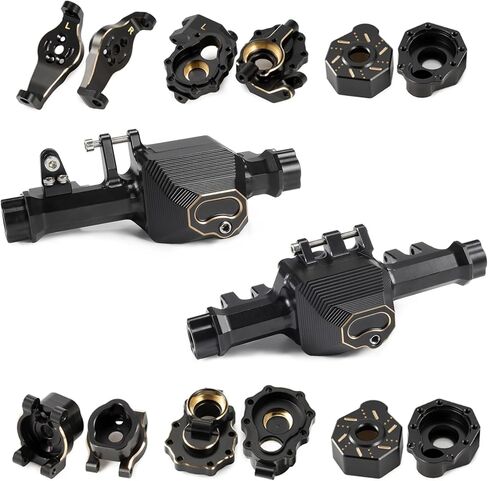 TRX4 Brass Axle Housing 1168g Brass Front Rear Black Axle Housing with TRX4 Brass Weights for 1/10 RC Crawler Bronco Defender TRX4 Upgrades Accessories 8241 8242 in Saudi Arabia