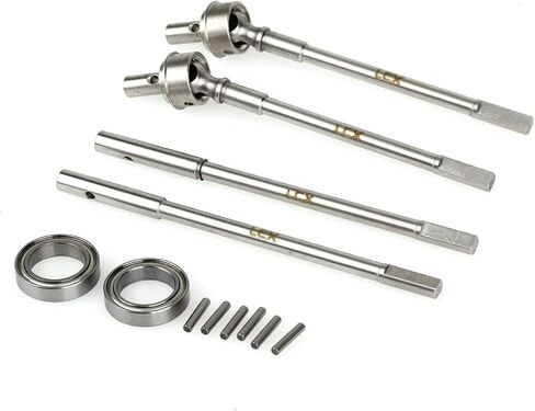 Racing 1/10th RC Crawler Car Stainless Steel Front Portal Axle Internal CVD Drive Shaft Rear Portal Axle Drive Shaft for Axial SCX10 II AR44 Axle Portal Axles, Upgrades Parts Accessories in Saudi Arabia