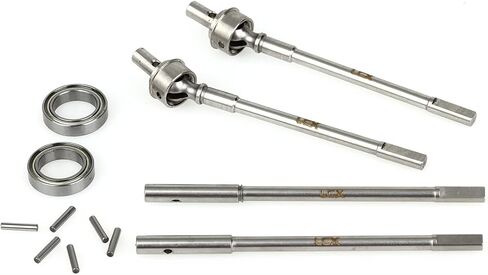 Racing 1/10th RC Crawler Car Stainless Steel Front Portal Axle Internal CVD Drive Shaft Rear Portal Axle Drive Shaft for Axial SCX10 II AR44 Axle Portal Axles, Upgrades Parts Accessories in Saudi Arabia
