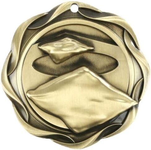 Decade Awards Cornhole Fusion Medal- Gold, Silver or Bronze | Corn Hole Medal with Stars & Stripes Ribbon - 3 Inch Wide in Saudi Arabia