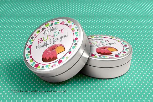 “Nothing Bundt Thankful" Teacher, Staff, or Employee Appreciation Thank You Sticker Labels, 40 2" Party Circle Stickers by AmandaCreation, Great for Envelope Seals & Gift Bags in Saudi Arabia
