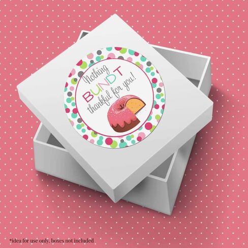 “Nothing Bundt Thankful" Teacher, Staff, or Employee Appreciation Thank You Sticker Labels, 40 2" Party Circle Stickers by AmandaCreation, Great for Envelope Seals & Gift Bags in Saudi Arabia