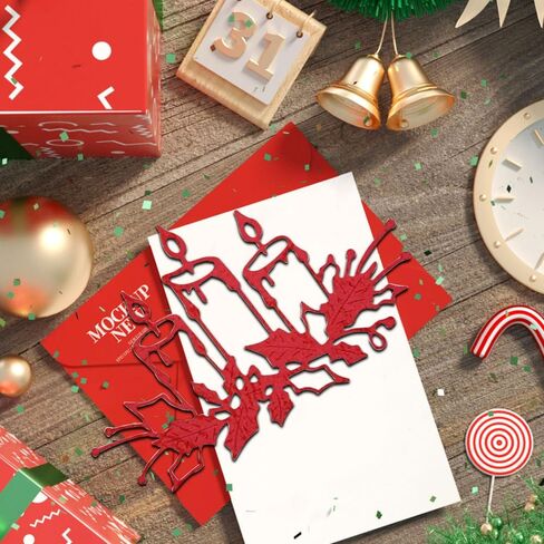 1 قطعة شموع عيد الميلاد قطع معدنية يموت لصنع البطاقات سكرابوكينغ يموت قطع عيد الميلاد يموت تخفيضات معدنية يموت للورق صياغة المجلدات النقش الإستنسل ختم معدني لقطع بطاقات المعايدة الورقية in Kuwait