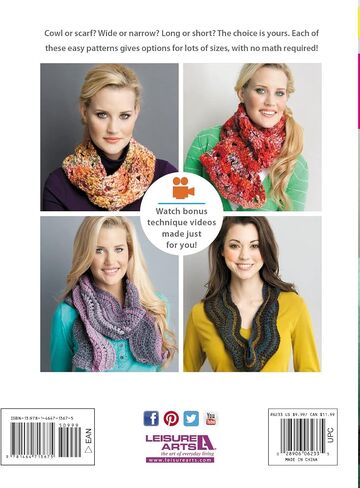 Leisure Arts LEA Crochet Scarves & Cowls Bk in Saudi Arabia