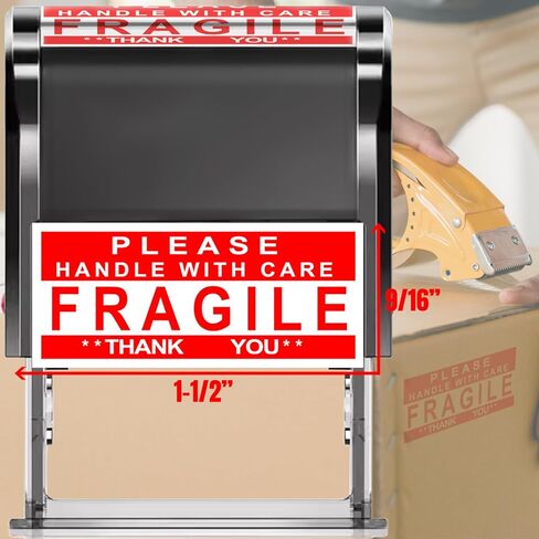 طوابع هشة للشحن، يرجى التعامل معها بعناية طوابع مطاطية هشة ذاتية التحبير للشحن والنقل، تحذير طوابع مطاطية ذاتية التحبير ملصقات هشة in Kuwait