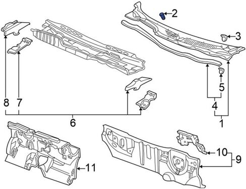 Rexka 10pcs Cowl Top Panel Retainer Clip 91508-SR3-000 for Honda Odyssey Civic CR-V Del Sol Acura Integra 91508SR3000 in Saudi Arabia