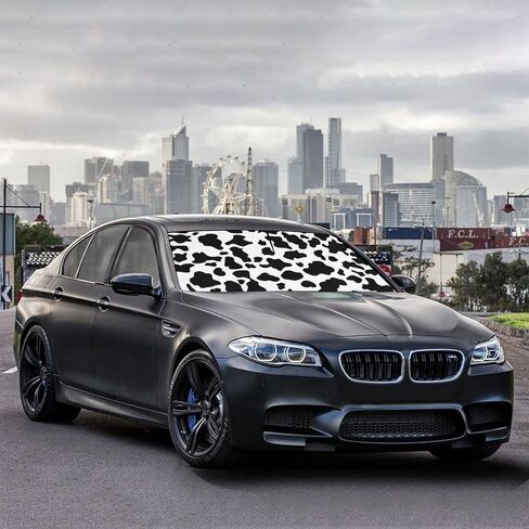 البقرة طباعة زجاج السيارة الأمامي مظلة الشمس الظل مظلة البقرة قابلة للطي للنافذة الأمامية للسيارة الزجاج الأمامي السيارات ظلة يغطي البقرة طباعة اكسسوارات السيارات حماية السيارة من أشعة الشمس الحرارة 57 بوصة × 30 بوصة in Kuwait