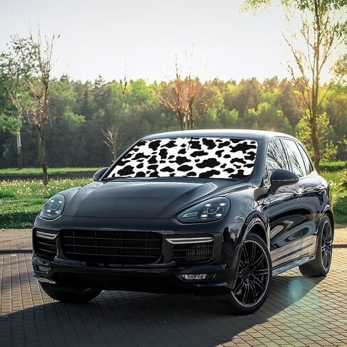 البقرة طباعة زجاج السيارة الأمامي مظلة الشمس الظل مظلة البقرة قابلة للطي للنافذة الأمامية للسيارة الزجاج الأمامي السيارات ظلة يغطي البقرة طباعة اكسسوارات السيارات حماية السيارة من أشعة الشمس الحرارة 57 بوصة × 30 بوصة in Kuwait