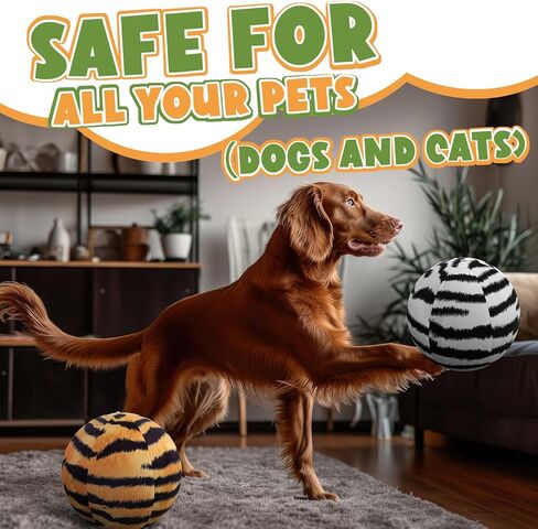 2 Pack 8.7" Big Zebra Ball and Tiger Ball Oversized Ball Dogs Giant Ball Large Pet Toys Sports Fetch Balls Outdoor Funny Plush Ball for Dog Animal Prints for Small Medium Large Dog in Kuwait