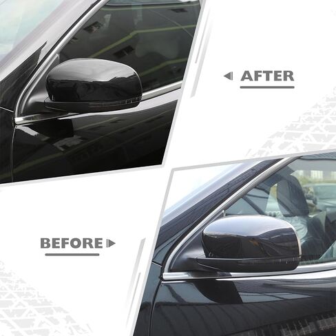 JeCar Side Mirror Covers Trim Accessories for Jeep Cherokee 2014-2019 & for Jeep Compass 2017-2019 (Black) in Saudi Arabia