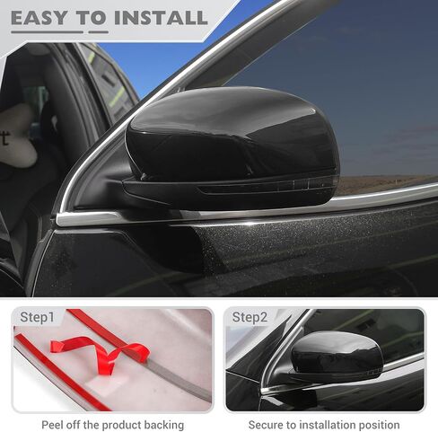 JeCar Side Mirror Covers Trim Accessories for Jeep Cherokee 2014-2019 & for Jeep Compass 2017-2019 (Black) in Saudi Arabia