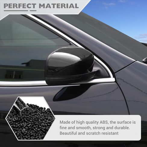 JeCar Side Mirror Covers Trim Accessories for Jeep Cherokee 2014-2019 & for Jeep Compass 2017-2019 (Black) in Saudi Arabia
