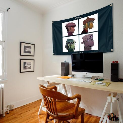 The Band Gorillazs Tapestry Music Album Covers Wall Tapestry for Bedroom, Party Tapestry College Dorm Rooms Decor Tapestry 3x5 Ft Tapestry for Room Guys Teen Boys Girls in Saudi Arabia