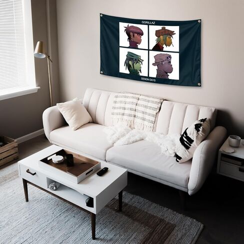 The Band Gorillazs Tapestry Music Album Covers Wall Tapestry for Bedroom, Party Tapestry College Dorm Rooms Decor Tapestry 3x5 Ft Tapestry for Room Guys Teen Boys Girls in Saudi Arabia
