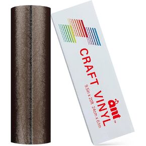 ANT 9.5 inch Width Textured Metallic Smart Matless Vinyl 9.5inch x 4ft x 3sheets, Black Metallic Compatible with Cricut Joy Xtra Decals Stickers&More All-Weather&Fade-Proof Ideal for Outdoor Use