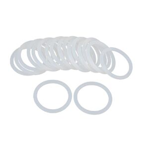 X AUTOHAUX Silicone O-Rings, 42mm OD 34mm ID 4mm Width VMQ Seal Gasket for Compressor Valves Pipe Repair, White, Pack of 20