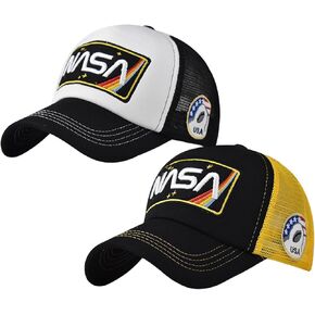 BAIMORE NASA Hat Baseball Cap Mesh Snap Back Adjustable Patchwork Outdoor Sports Cap in Saudi Arabia