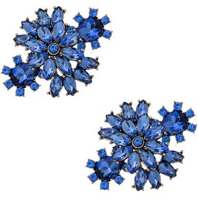 2Pcs Fashion Double Layer Flower Shoe Clips Rhinestone Shoes Dress Hat Accessories