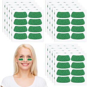Cholemy 120 Pairs Eye Black Stickers Bulk Baseball Face Glitter Stickers Football Softball Party Favor Spirit Day Accessories (Green)
