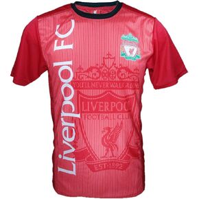 Icon Sports Men Compatible with Liverpool Officially Compatible with LiverpoolSoccer Poly Shirt Jersey -06