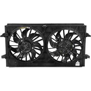 DNA MOTORING OEM-RF-0140 Factory Style Radiator Cooling Fan Assembly Cooling Efficiency Improved Direct Replacement [Compatible with 2007-2012 Malibu / 2006-2010 G6 / 2007-2009 Aura]