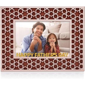 WaaHome Dad Picture Frame Happy Fathers Day Gift for Dad from Daughter Son Kids, Wood Fathers Day Photo Frame Gifts for Dad New Dad Father Dad to Be Grandpa Papa Grandfather