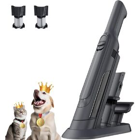 Handheld Vacuum Cordless, Super Lightweight 1.4lb with Powerful Suction, Charging Dock, Single Touch Empty and Detachable Dust Cup, Portable Mini Car Vac for Home Pet Car - 2024 Upgrade
