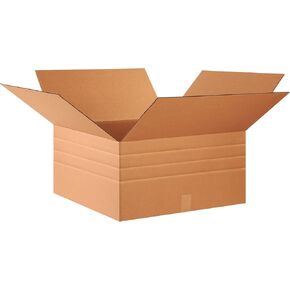 SNMD242412 Multi-Depth Corrugated Boxes, 24"L x 24"W x 12"H, Kraft (Pack of 10) in Saudi Arabia