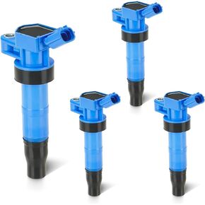 Set of 4 Ignition Coil Pack Compatible with Hyundai Equus Genesis 4.6L 5L Santa Fe Sonata Tucson 2.4L, Kia Rondo Forte Optima Sorento Sportage 2.4L Borrego 4.6L Replace UF611 5C1724