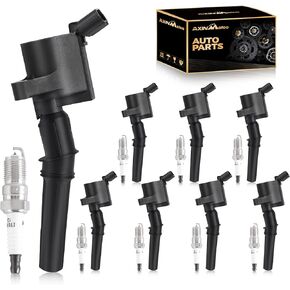 8PCS DG508 Ignition Coils Pack and Spark Plugs Replacement for Ford Mustang E150 E250 F150 Expedition Explorer Crown Victoria Lincoln Town Car Mercury Mountaineer 4.6L V8